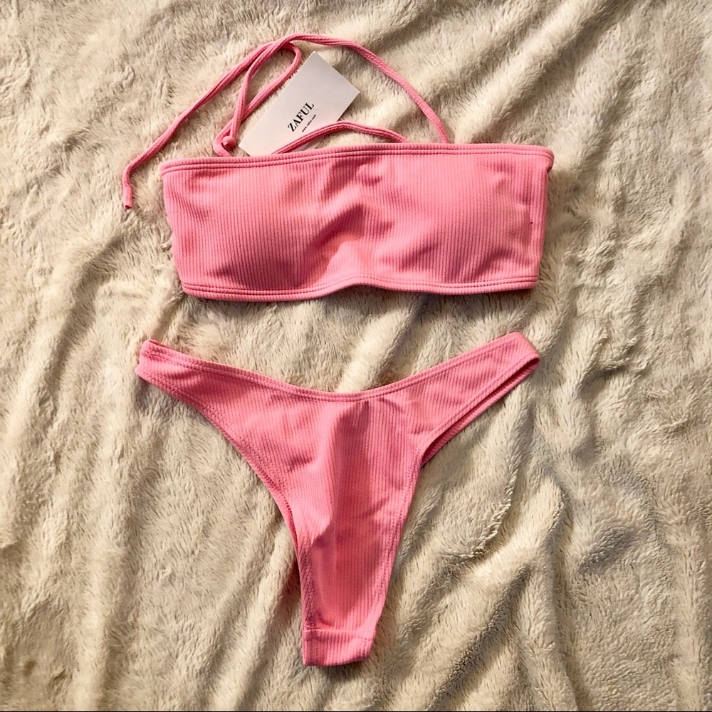 Zaful Pink Cheeky Bikini